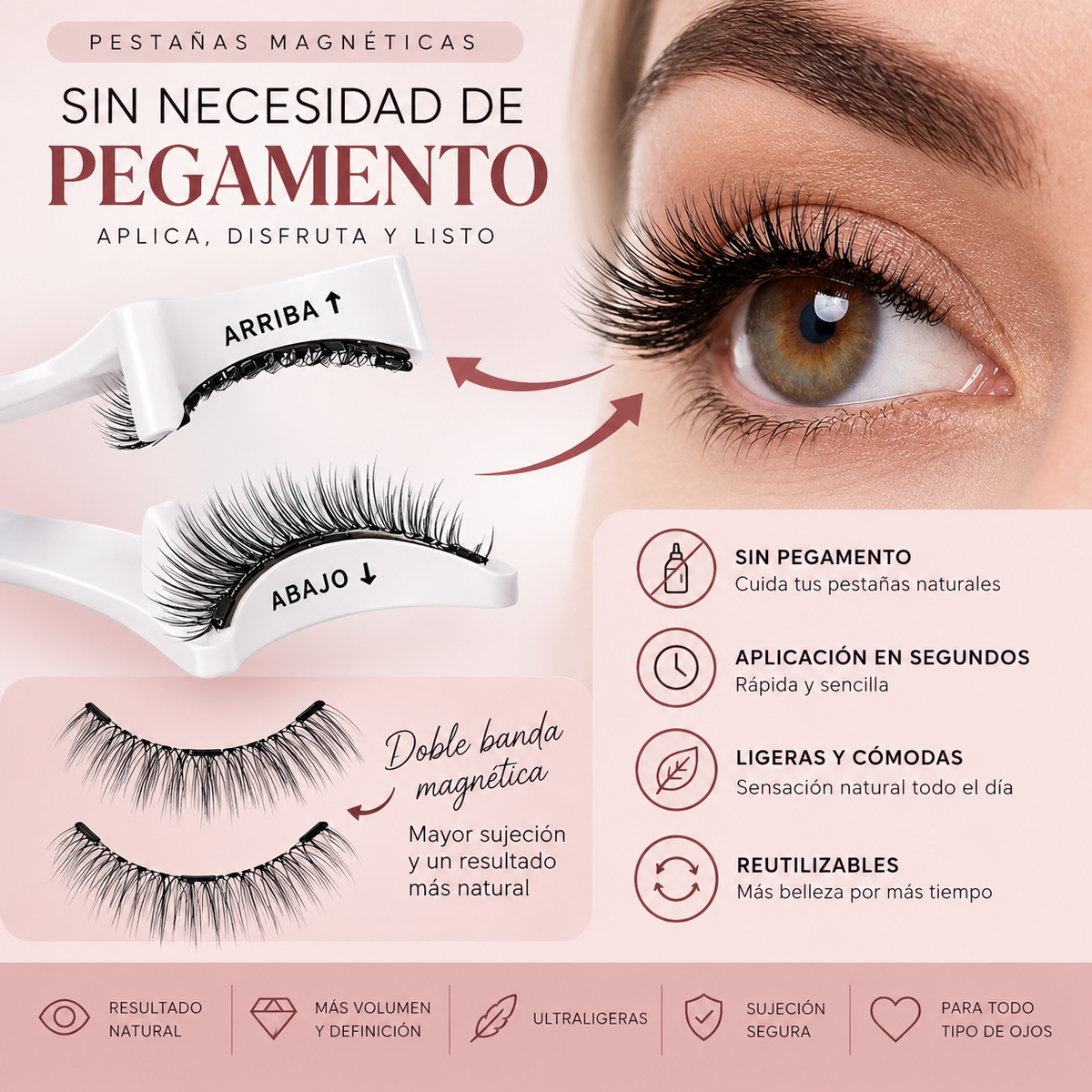 Pestañas Magnéticas Luna Bella Beauty